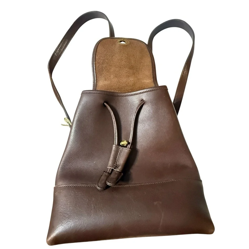 Coach 9960 Backpack Brown Leather Turnlock Vintage Women's Bags Used